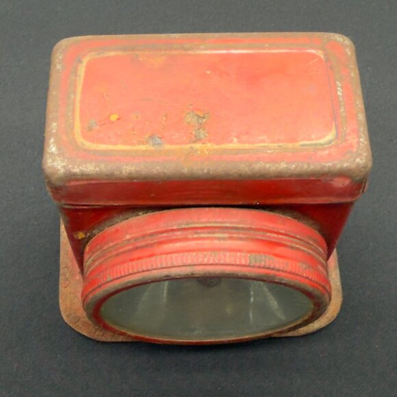 Vintage Red Metal Flashlight Lantern Glass Lens Niagra Junior Guide Light Decor - Picture 5 of 12